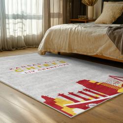 NFL Kansas City Chiefs Football Team Logo Sport Carpet Area Rug Home Decor Gift KCCW117