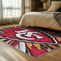 NFL Kansas City Chiefs Football Team Logo Sport Carpet Area Rug Home Decor Gift KCCW119