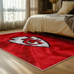 NFL Kansas City Chiefs Football Team Logo Sport Carpet Area Rug Home Decor Gift KCCW121