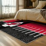 nfl kansas city chiefs football team logo sport carpet area rug home decor bed room kccw122