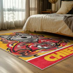 NFL Kansas City Chiefs Football Team Logo Sport Carpet Area Rug Home Decor Gift KCCW133