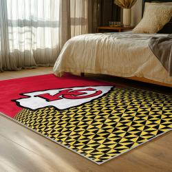 NFL Kansas City Chiefs Football Team Logo Sport Carpet Area Rug Home Decor Gift KCCW134