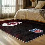 nfl kansas city chiefs football team logo sport carpet area rug home decor bed room kccw144