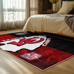 nfl kansas city chiefs football team logo sport carpet area rug home decor bed room kccw145