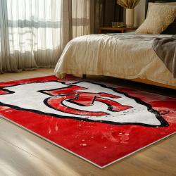 NFL Kansas City Chiefs Football Team Logo Sport Carpet Area Rug Home Decor Gift KCCW150