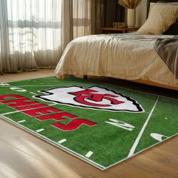 NFL Kansas City Chiefs Football Team Logo Sport Carpet Area Rug Home Decor Gift KCCW151