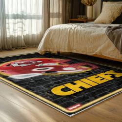 NFL Kansas City Chiefs Football Team Logo Sport Carpet Area Rug Home Decor Gift KCCW156
