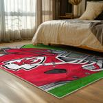 nfl kansas city chiefs football team logo sport carpet area rug home decor bed room kccw160