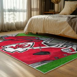 NFL Kansas City Chiefs Football Team Logo Sport Carpet Area Rug Home Decor Gift KCCW160