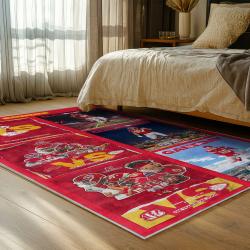 NFL Kansas City Chiefs Football Team Logo Sport Carpet Area Rug Home Decor Gift KCCW166