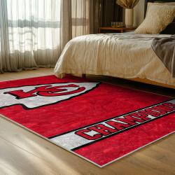 NFL Kansas City Chiefs Football Team Logo Sport Carpet Area Rug Home Decor Gift KCCW169