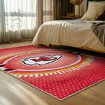 nfl kansas city chiefs football team logo sport carpet area rug home decor bed room kccw173