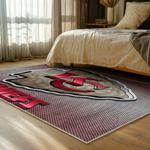 nfl kansas city chiefs football team logo sport carpet area rug home decor bed room kccw176