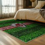 nfl kansas city chiefs football team logo sport carpet area rug home decor bed room kccw177