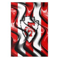 nfl kansas city chiefs football team logo sport carpet area rug home decor gift kccw114