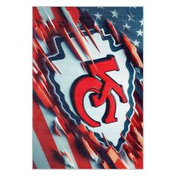 nfl kansas city chiefs football team logo sport carpet area rug home decor gift kccw120