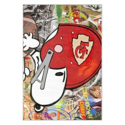 nfl kansas city chiefs football team logo sport carpet area rug home decor gift kccw125