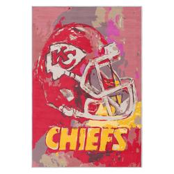 nfl kansas city chiefs football team logo sport carpet area rug home decor gift kccw149
