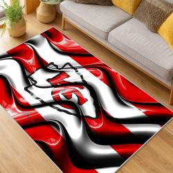 nfl kansas city chiefs football team logo sport carpet area rug home decor living room kccw114