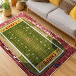 nfl kansas city chiefs football team logo sport carpet area rug home decor living room kccw123