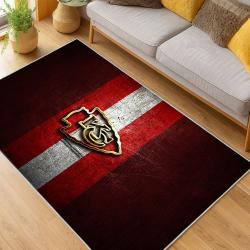 nfl kansas city chiefs football team logo sport carpet area rug home decor living room kccw124