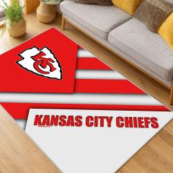 nfl kansas city chiefs football team logo sport carpet area rug home decor living room kccw130