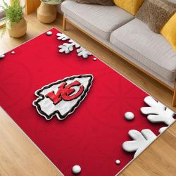 nfl kansas city chiefs football team logo sport carpet area rug home decor living room kccw135