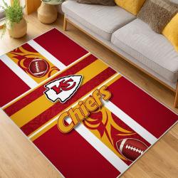 nfl kansas city chiefs football team logo sport carpet area rug home decor living room kccw138