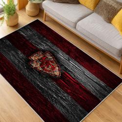 nfl kansas city chiefs football team logo sport carpet area rug home decor living room kccw158