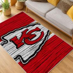 nfl kansas city chiefs football team logo sport carpet area rug home decor living room kccw168
