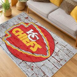 nfl kansas city chiefs football team logo sport carpet area rug home decor living room kccw174