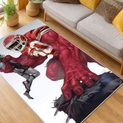 nfl kansas city chiefs football team logo sport carpet area rug home decor living room kccw178