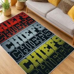 nfl kansas city chiefs football team logo sport carpet area rug home decor living room kccw185