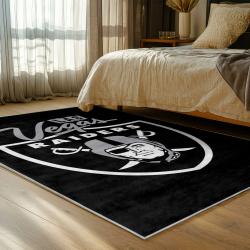 NFL Las Vegas Raiders Football Team Logo Sport Carpet Area Rug Home Decor Gift LVRW105