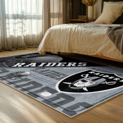 NFL Las Vegas Raiders Football Team Logo Sport Carpet Area Rug Home Decor Gift LVRW106