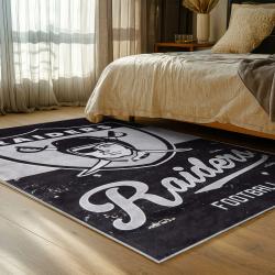 NFL Las Vegas Raiders Football Team Logo Sport Carpet Area Rug Home Decor Gift LVRW111