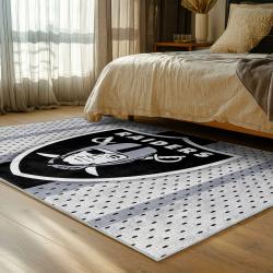 NFL Las Vegas Raiders Football Team Logo Sport Carpet Area Rug Home Decor Gift LVRW112
