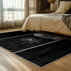 NFL Las Vegas Raiders Football Team Logo Sport Carpet Area Rug Home Decor Gift LVRW118