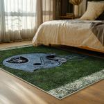 nfl las vegas raiders football team logo sport carpet area rug home decor bed room lvrw120