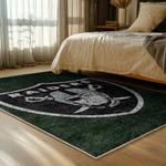 nfl las vegas raiders football team logo sport carpet area rug home decor bed room lvrw121