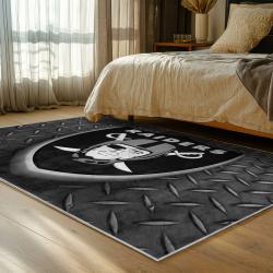 NFL Las Vegas Raiders Football Team Logo Sport Carpet Area Rug Home Decor Gift LVRW123