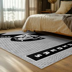 NFL Las Vegas Raiders Football Team Logo Sport Carpet Area Rug Home Decor Gift LVRW127