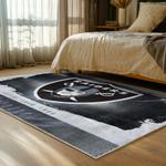 nfl las vegas raiders football team logo sport carpet area rug home decor bed room lvrw132