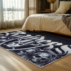 NFL Las Vegas Raiders Football Team Logo Sport Carpet Area Rug Home Decor Gift LVRW145