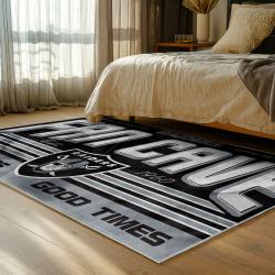 NFL Las Vegas Raiders Football Team Logo Sport Carpet Area Rug Home Decor Gift LVRW150