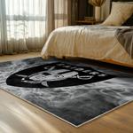 nfl las vegas raiders football team logo sport carpet area rug home decor bed room lvrw153