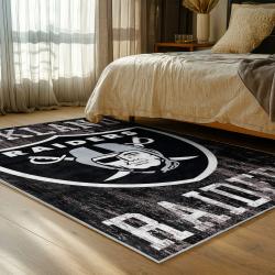NFL Las Vegas Raiders Football Team Logo Sport Carpet Area Rug Home Decor Gift LVRW156
