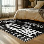 nfl las vegas raiders football team logo sport carpet area rug home decor bed room lvrw163