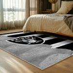 nfl las vegas raiders football team logo sport carpet area rug home decor bed room lvrw165