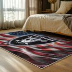nfl las vegas raiders football team logo sport carpet area rug home decor bed room lvrw167